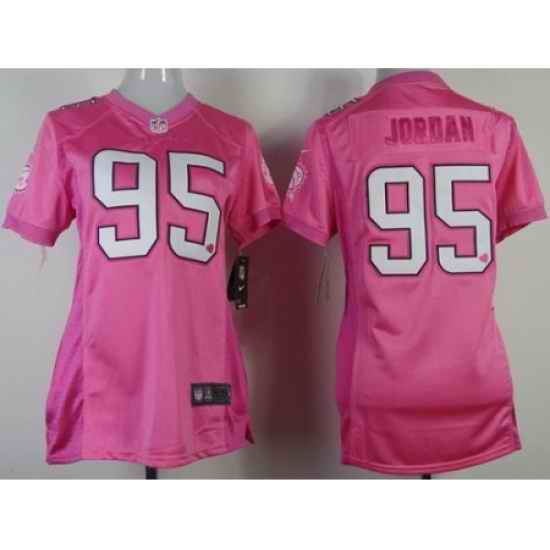 Women Nike Miami Dolphins 95 Dion Jordan Pink Love NFL Jerseys